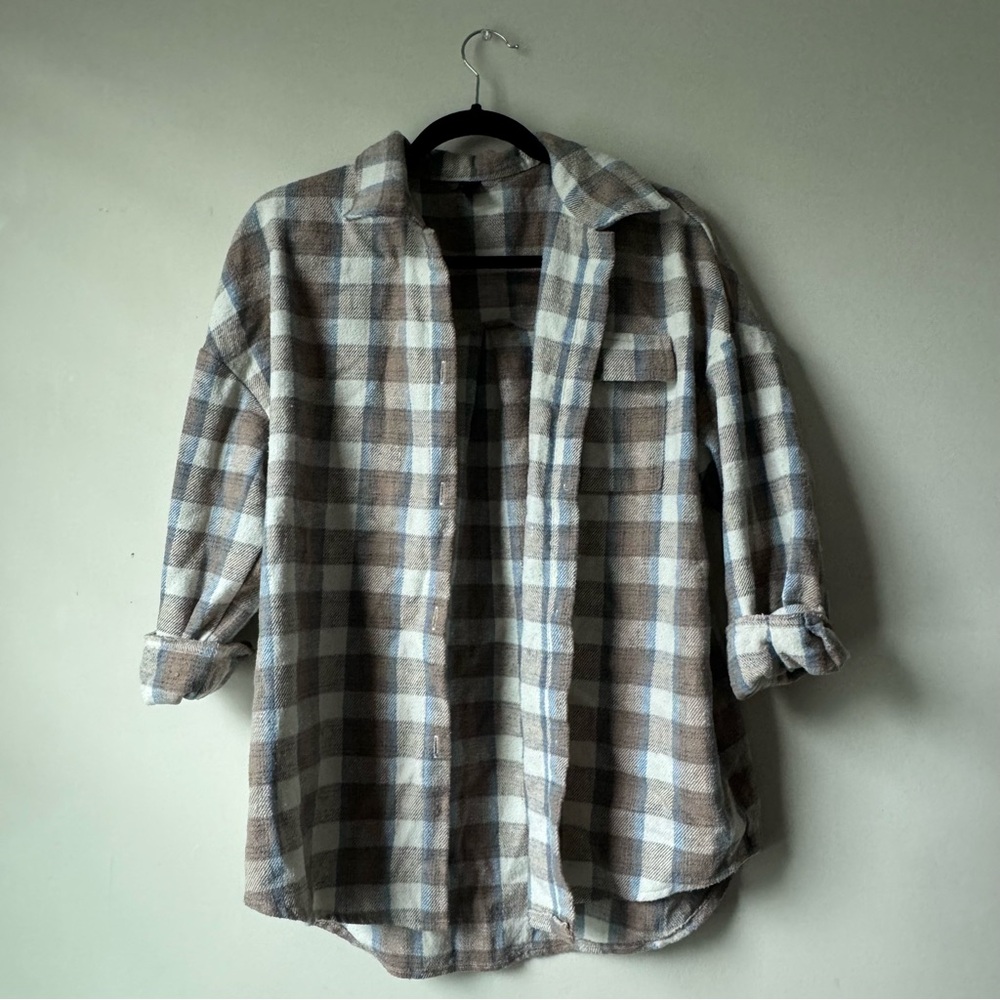 Shein Plaid Button Up Shirt